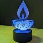 GearUP Acrylic Multicolor Night Lam (Candle) – Black – 20 pcs