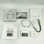 A9 Pro ANC Touch Screen Display Earbuds – White Color - Image 2