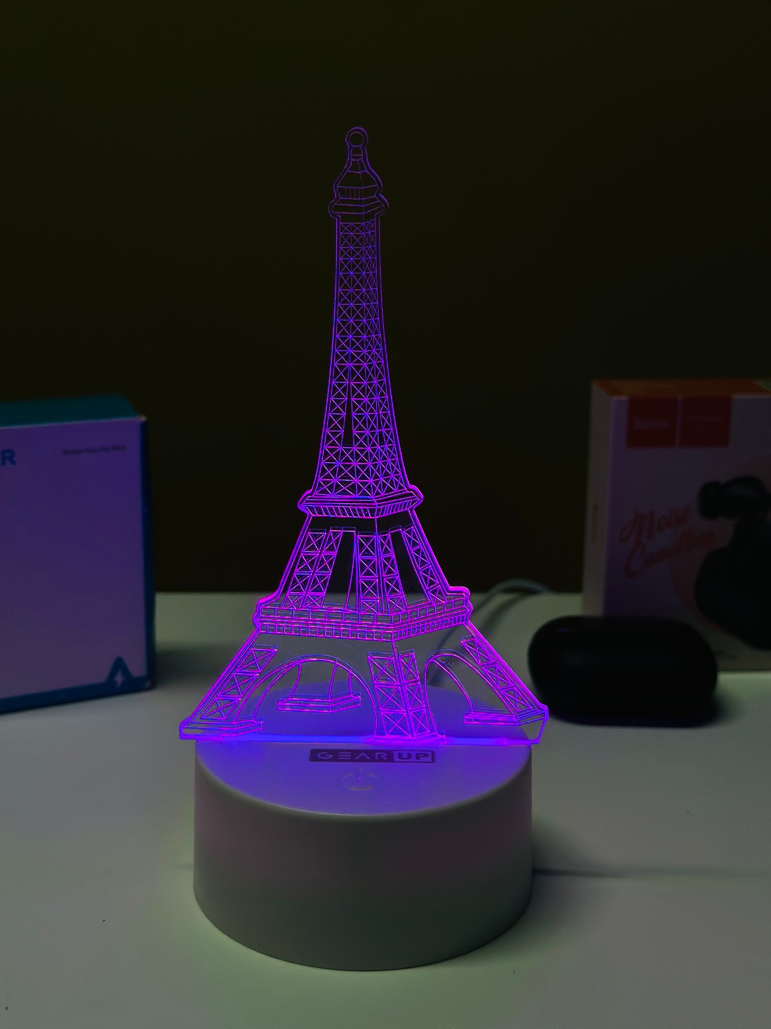 IMG_1491 (1) GearUP Acrylic Multicolor Night Lamp (Eiffel Tower) – 20 pcs - Image 1
