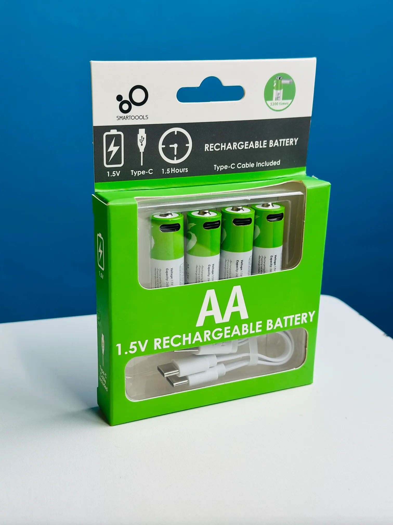 IMG_7891 SmarToools RB40 AA 1.5V 2600mWh Rechargeable Battery (4Pcs Set) - Image 1