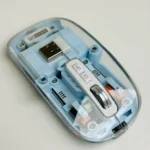 GearUP WM30 Transparent Crystal 2.4G + Bluetooth Magnetic Wireless Mouse- Blue Color