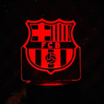 GearUP Acrylic Multicolor Night Lamp – FC Barcelona – White – 20 pcs