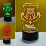 Customizable Gearup Multicolor Acrylic Night Lamp – School, College, or University Logo – Black – 20 pcs