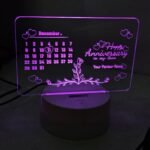 GearUP Acrylic Multicolor Night Lamp(Love Calender-Partners Name) – 20 pcs