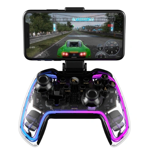 Game Controller Havit G158BT Pro Transparent RGB Bluetooth Vibration Gamepad - Image 1