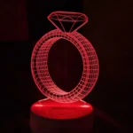 GearUP Acrylic Multicolor Night Lamp Black (Diamond Ring) – 20 pcs