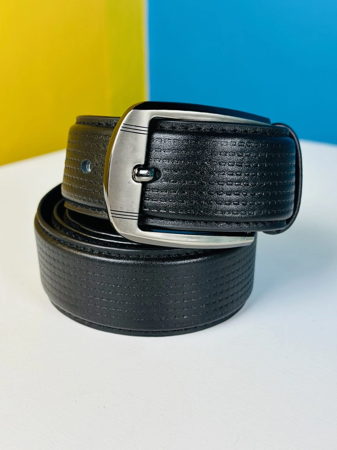 Genuine Leather Belt- Black (GearUp1003) Genuine Leather Belt- Black (GearUp1003) - Image 1
