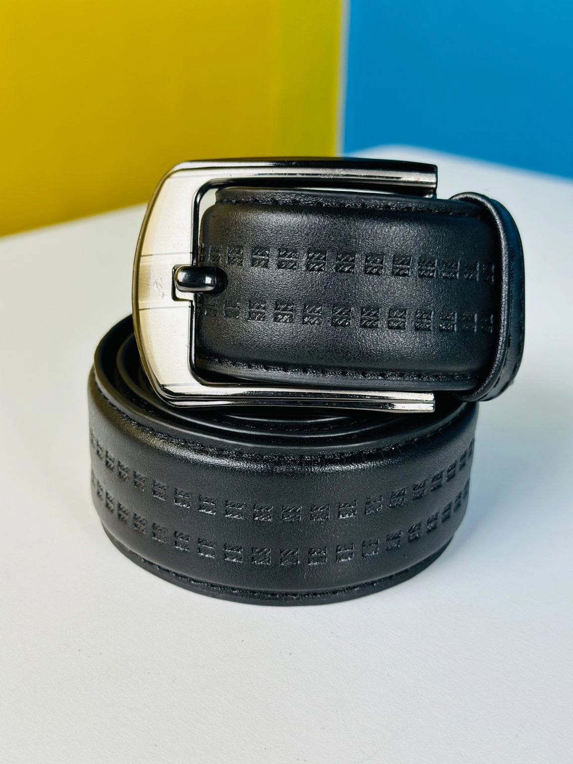 Genuine Leather Belt- Black (GearUp1004) Genuine Leather Belt- Black (GearUp1004) - Image 1