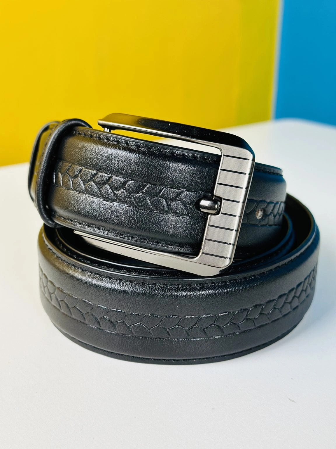 Genuine Leather Belt- Black (GearUp1005) Genuine Leather Belt- Black (GearUp1005) - Image 1