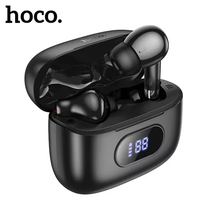 HOCO EQ2 Plus Wireless Bluetooth Earbuds – Black HOCO EQ2 Plus Wireless Bluetooth Earbuds – Black - Image 1