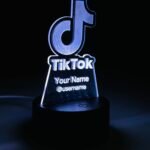 Customizable Multicolor Acrylic Night Lamp – TikTok Edition – White