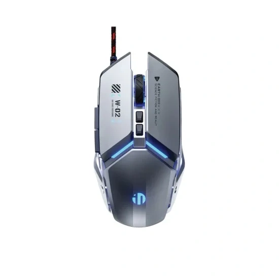 Inphic W2 Ⅱ Silent Wired Gaming Mouse – Silver Inphic W2 Ⅱ Silent Wired Gaming Mouse – Silver - Image 1