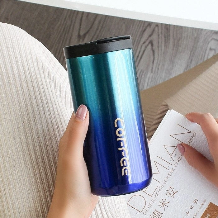 Insulated Thermal Vacuum Coffee Flask -Blue Color Insulated Thermal Vacuum Coffee Flask -Blue Color - Image 1