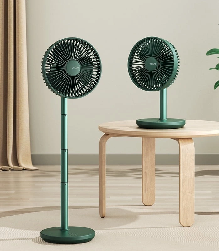 JISULIFE FA13P Rechargeable Desk Fan 8000mAh- Green Color JISULIFE FA13P Rechargeable Desk Fan 8000mAh- Green Color - Image 1