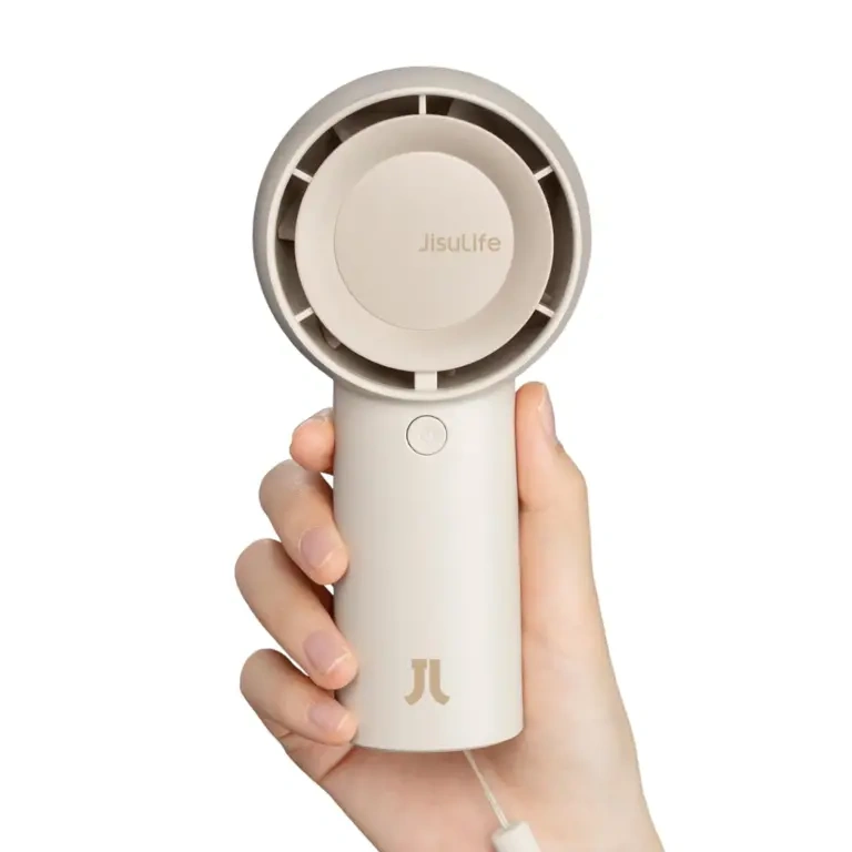 JISULIFE FA43 Handheld Turbo Fan 4000mAh – Brown Color JISULIFE FA43 Handheld Turbo Fan 4000mAh – Brown Color - Image 1
