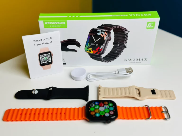 Keqiwear KW2 Max Smartwatch With 3 Bracelets – 49mm- Black Color Keqiwear KW2 Max Smartwatch With 3 Bracelets – 49mm- Black Color - Image 1