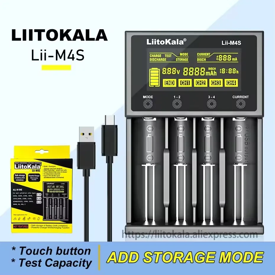 Liitokala Lii M4S 4-Slot Multifunctional Battery Charger Liitokala Lii M4S 4-Slot Multifunctional Battery Charger - Image 1