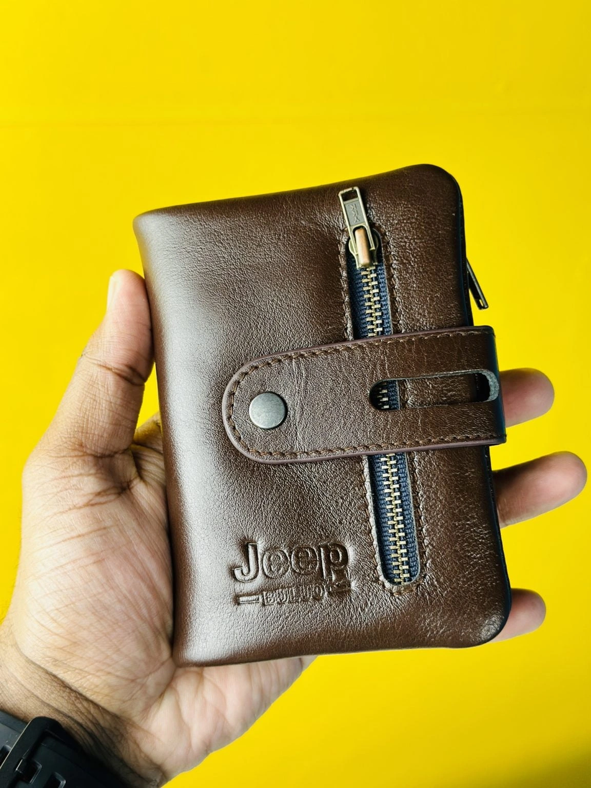 Men’s Stylish Leather Wallet – Chocolate Color3 Men’s Stylish Leather Wallet – Chocolate Color - Image 1