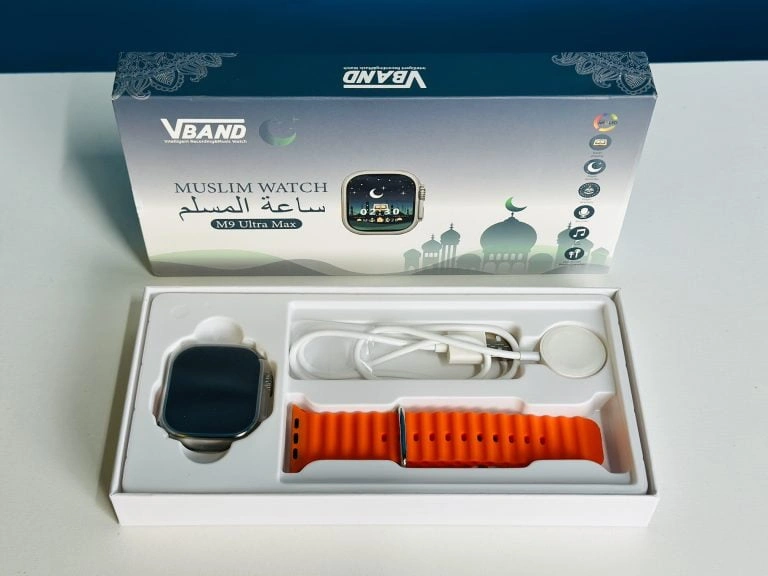 Muslim Smartwatch M9 Ultra Max – Orange Color Muslim Smartwatch M9 Ultra Max – Orange Color - Image 1