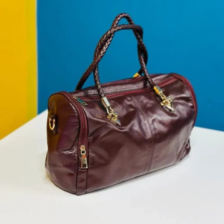 Original Leather Handbag for Women – maroon color Original Leather Handbag for Women – maroon color - Image 1