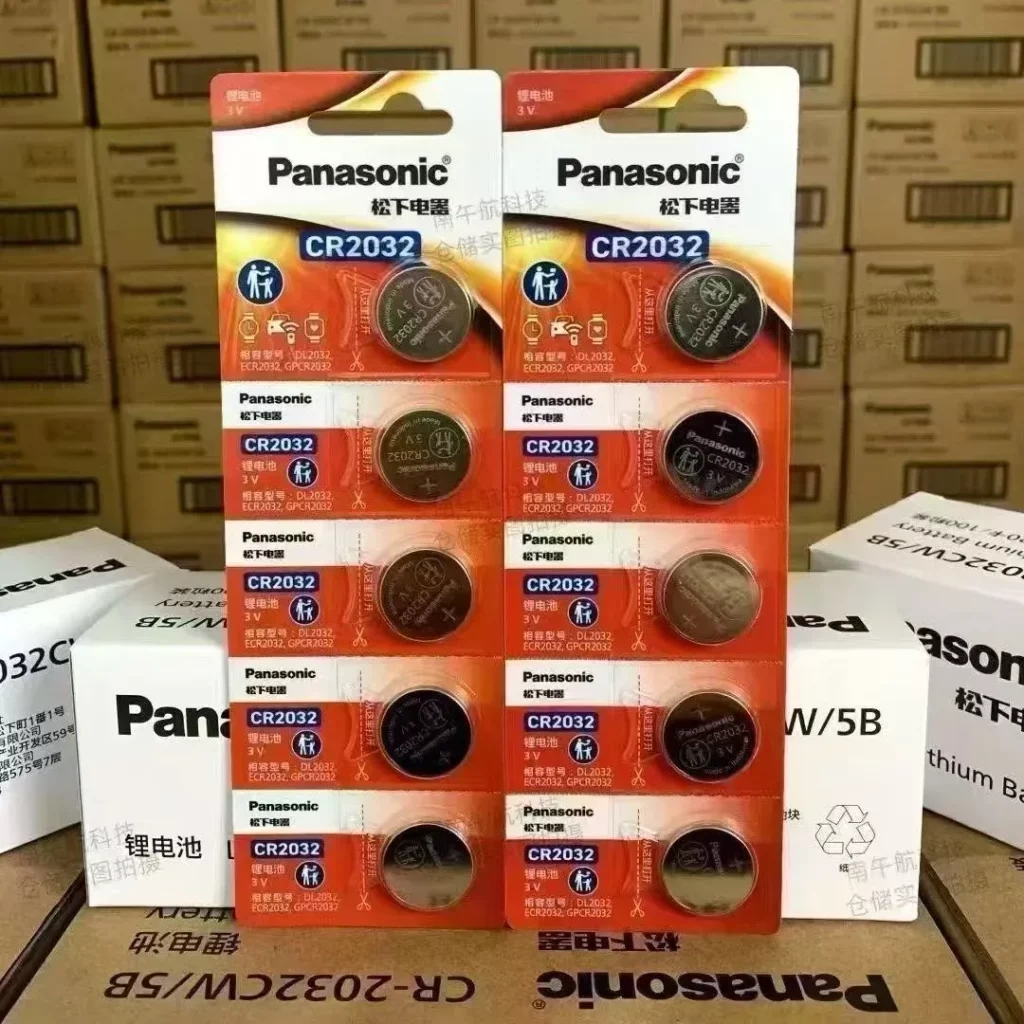 Original Panasonic CR2032 Lithium Battery 3V (5pcs Set) Original Panasonic CR2032 Lithium Battery 3V (5pcs Set) - Image 1