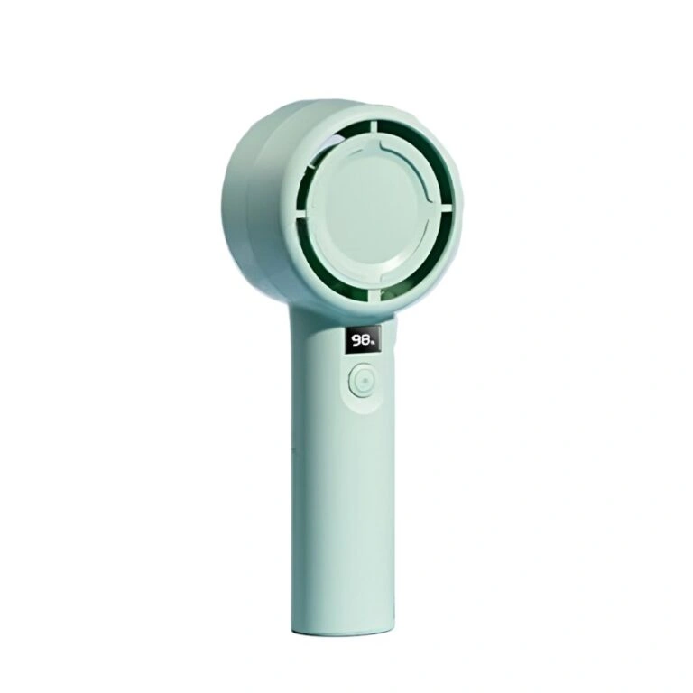 Plextone F2 5 Gear Handheld Fan With Display – Green Plextone F2 5 Gear Handheld Fan With Display – Green - Image 1
