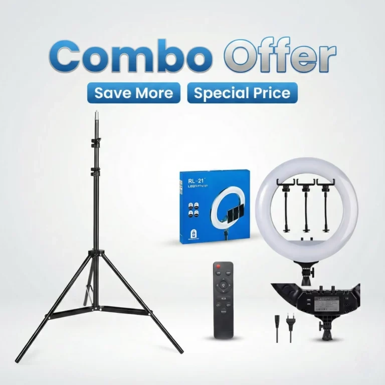 RL 21 LED Soft Ring Light & MF-3308 Studio Ring Light Stand Combo RL 21 LED Soft Ring Light & MF-3308 Studio Ring Light Stand Combo - Image 1
