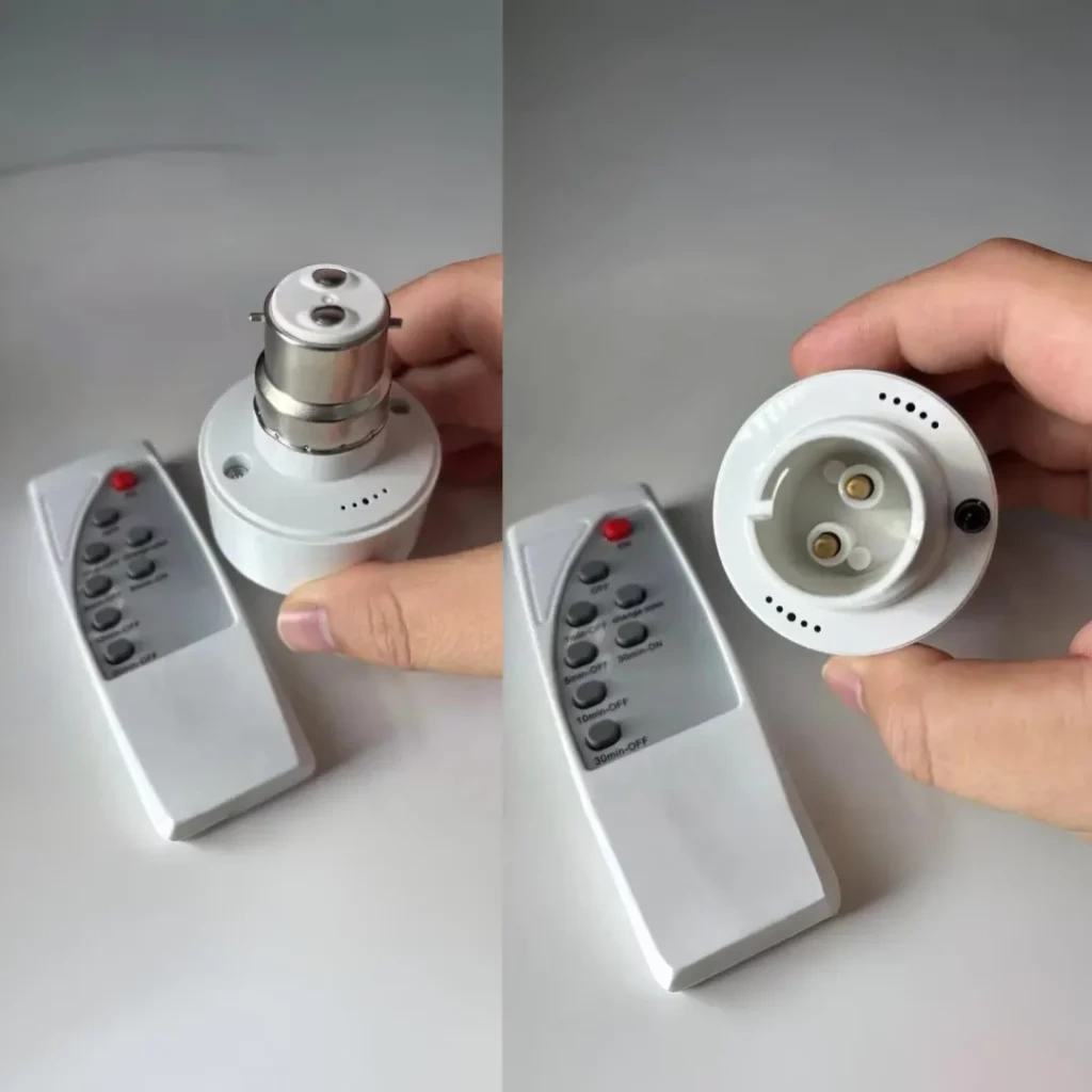 Smart B22 to B22 IR Lamp Holder with Wireless Remote & Timer Smart B22 to B22 IR Lamp Holder with Wireless Remote & Timer - Image 1