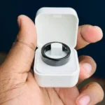 Smart Finger Ring for Fitness Tracking – With Charging Case  (Ring Size -9) -Black