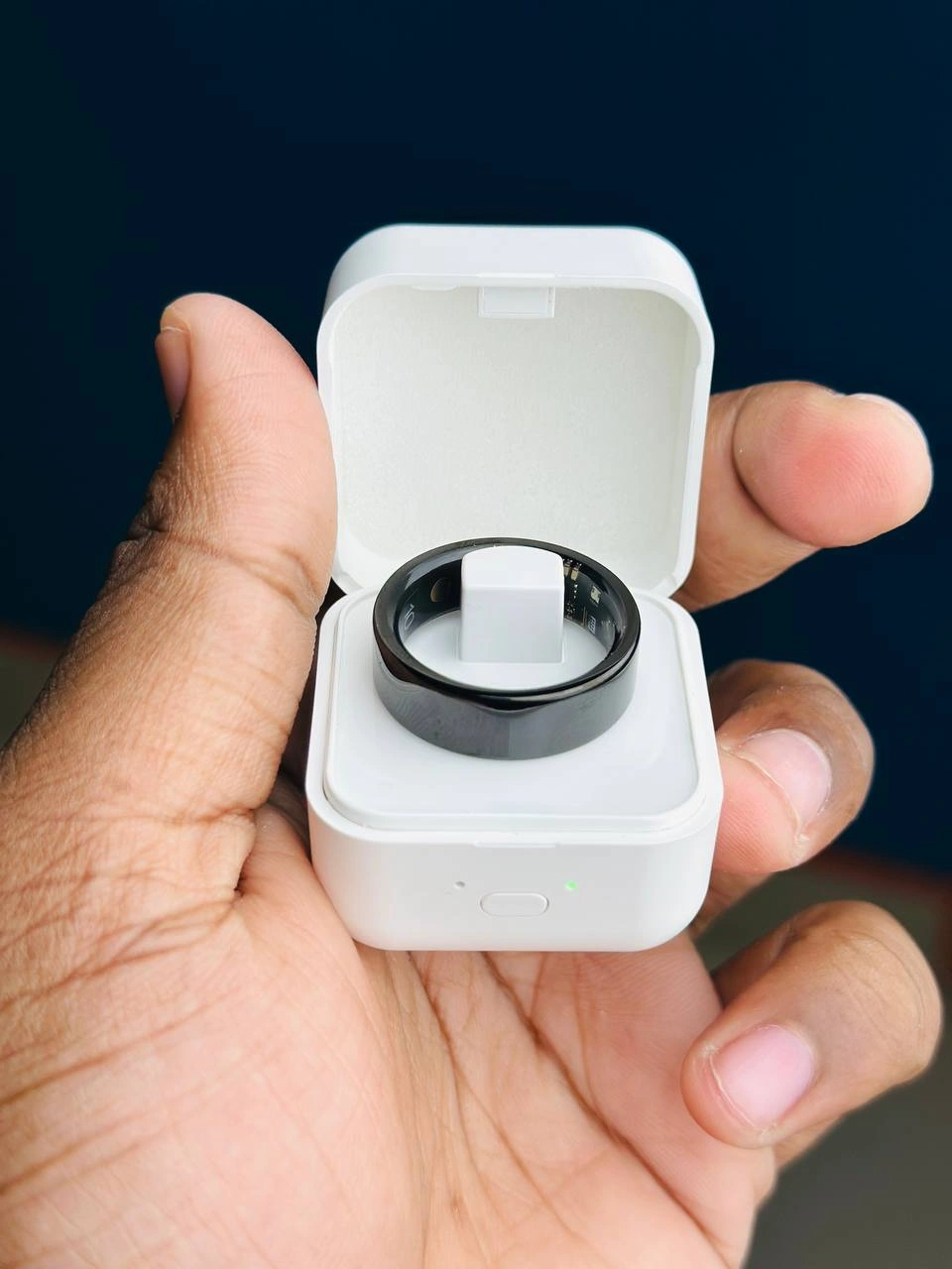 Smart Finger Ring for Fitness Tracking – With Charging Case (Ring Size -9) -Black Smart Finger Ring for Fitness Tracking – With Charging Case (Ring Size -9) -Black - Image 1