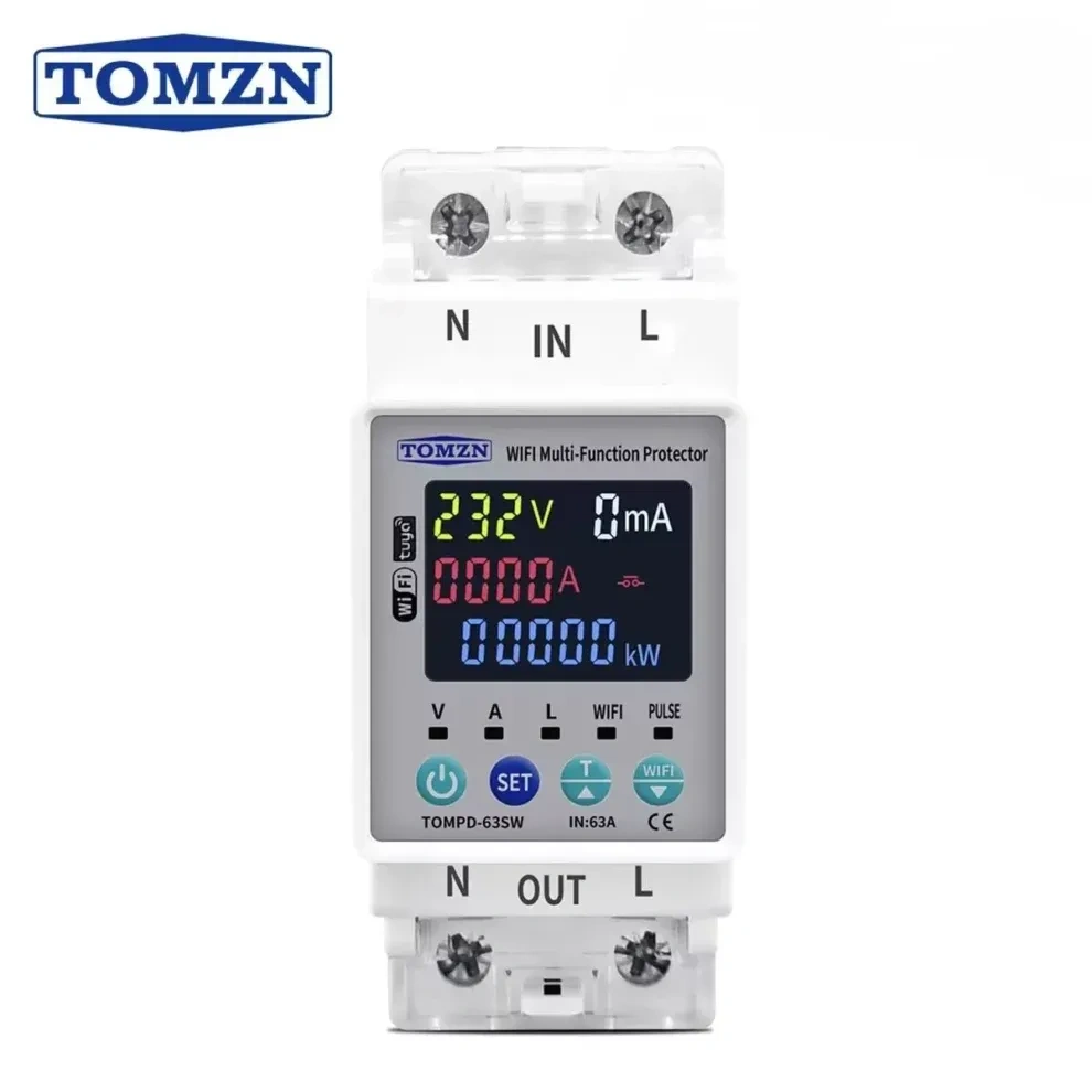 TOMZN TOMPD-63SW WiFi Smart Circuit Breaker with Real-Time Energy Monitoring and App Control TOMZN TOMPD-63SW WiFi Smart Circuit Breaker with Real-Time Energy Monitoring and App Control - Image 1