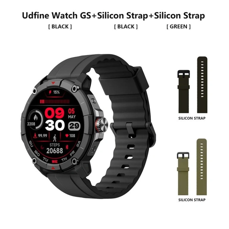 Udfine Watch GS 1.38″ HD Display Bluetooth Calling Alexa with GPS Smartwatch Double straps – Black Color Udfine Watch GS 1.38″ HD Display Bluetooth Calling Alexa with GPS Smartwatch Double straps – Black Color - Image 1