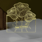 GearUP Acrylic Multicolor Night Lamp (Only Acrylic) Anniversary Rose – 20 pcs