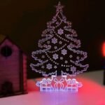 GearUP Acrylic Multicolor Night Lamp (Only Acrylic) Christmas Tree – 20 pcs