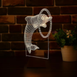 GearUP Acrylic Multicolor Night Lamp (Only Acrylic) Dolphin – 20 pcs