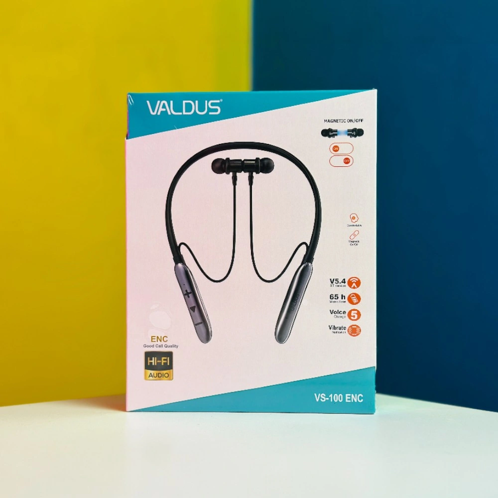Valdus VS-100 ENC Neckband Valdus VS-100 ENC Neckband with Voice Change, Vibration Alert & Magnetic On/Off - Image 1