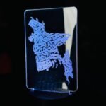 GearUP Acrylic Multicolor Night Lamp Black (BD Map)  – 20 pcs