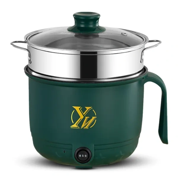 YN Electric Cooking Pot Double Deck–18cm – Green Color YN Electric Cooking Pot Double Deck–18cm – Green Color - Image 1