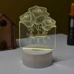 GearUP Acrylic Multicolor Night Lamp (Anniversary Rose) – 20 pcs