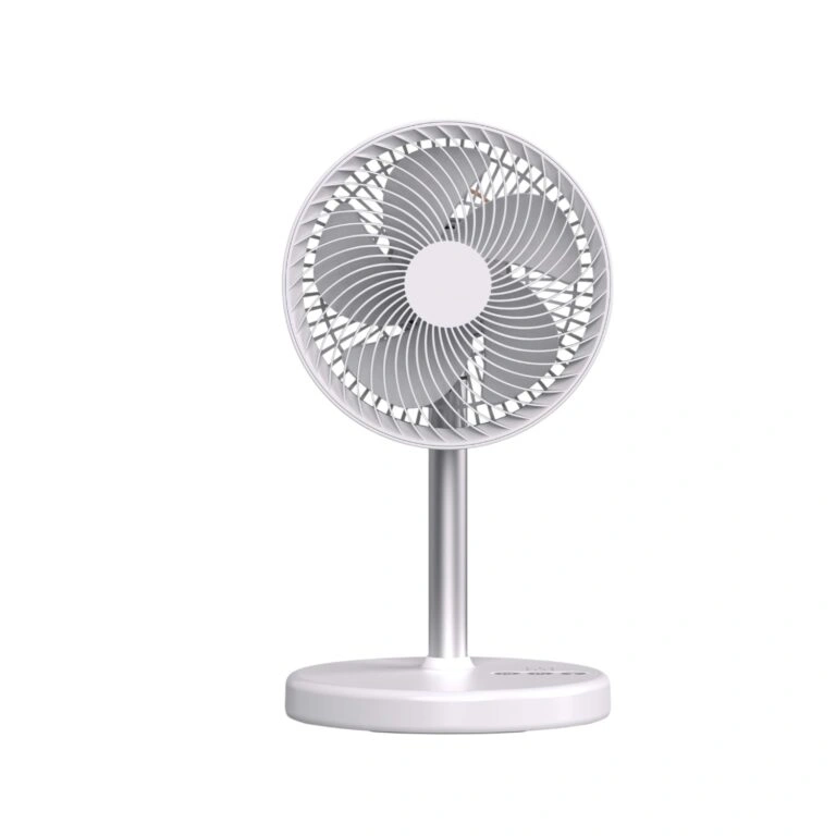 download (3) P6 Rechargeable USB Desktop Fan- White - Image 1