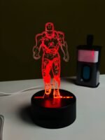 GearUP Acrylic Multicolor Night Lamp (IRON MAN) – WHITE – 20 pcs