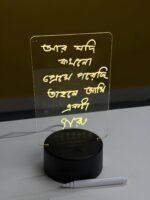 GearUP Acrylic Multicolor Night Lamp with Writable Board and Eraser Pen – White – 20 pcs