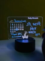 GearUP Multicolor Acrylic Night Lamp with Writable Calendar Board and Erasable Pen – 20 pcs - Image 2