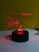GearUP Multicolor Acrylic Night Lamp with Writable Calendar Board and Erasable Pen – 20 pcs