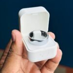 Smart Finger Ring for Fitness Tracking – With Charging Case – (Ring Size -9) – Silver