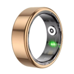 Smart Finger Ring for Fitness Tracking – With Magnetic Charging Cable – (Ring Size -10) – Golden