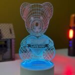 GearUP Acrylic Multicolor Night Lamp (Love Bear) – 20 pcs