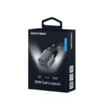 Vention 2-Port GaN Charger 30W USB-C + 18W USB-A, EU Plug - Image 3