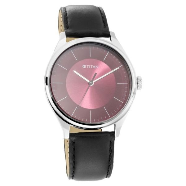 1802sl05_1 Titan Workwear NP1802SL05 Men’s Urban Edge Lustrous Maroon Dial Leather Watch - Image 1