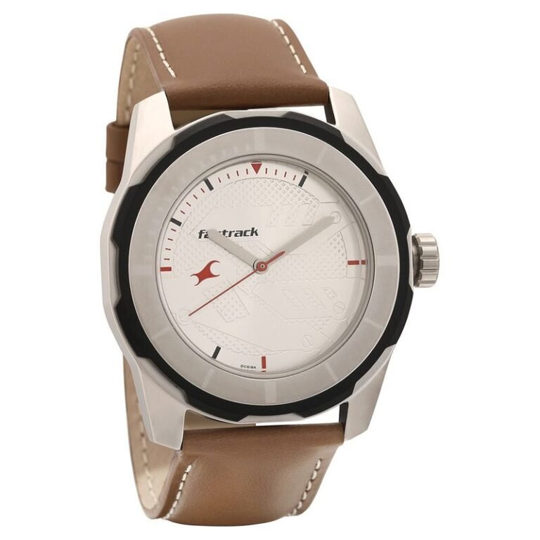 3099SL01_1-768x768 Fastrack NS3099SL01 Quartz Analog Silver Dial Leather Strap Watch - Image 1